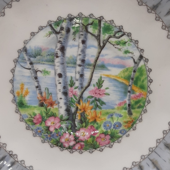 Royal Albert Bone China Set of 2 Silver Birch Saucer Plate  5.5" Made In England - Picture 8 of 10